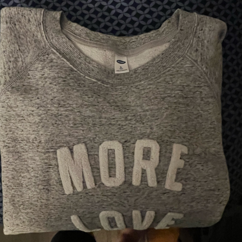 Old Navy Sweatshirt, only worn once, still fuzzy and cozy inside - Picture 2 of 2